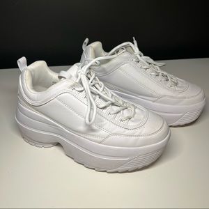 White Platform Sneakers